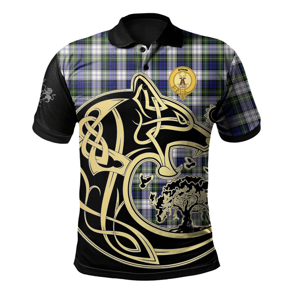 Gordon Dress Modern Tartan Polo Shirt Viking Wolf