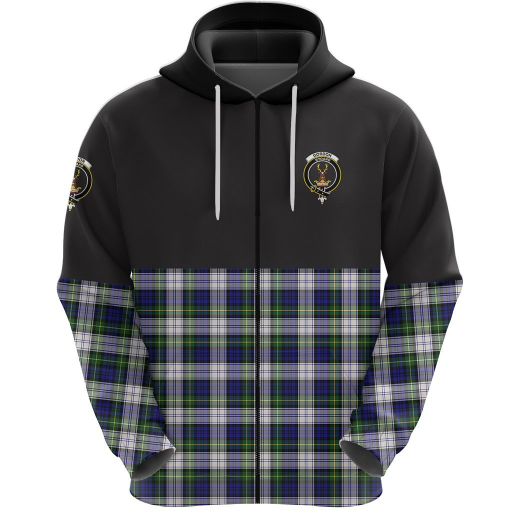 Gordon Dress Modern Clan Half Of Tartan Zipper Hoodie