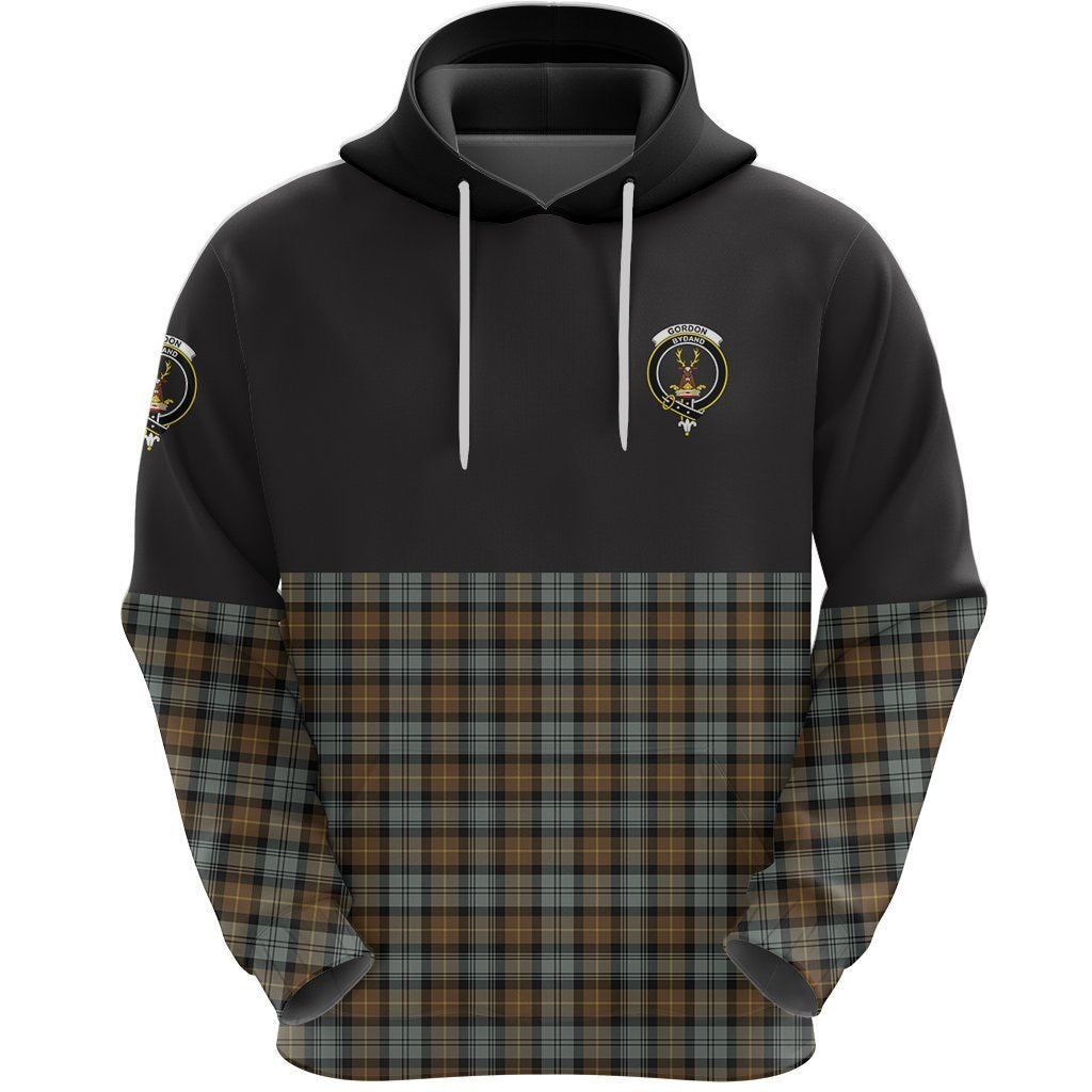 Gordon Weathered Clan Half Of Tartan Hoodie