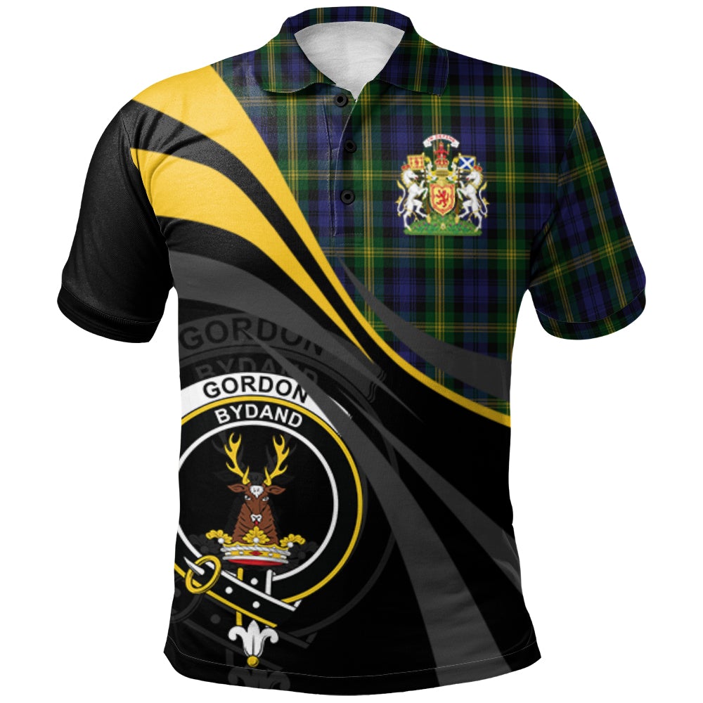 Gordon of Esslemont Tartan Polo Shirt - Royal Coat Of Arms Style