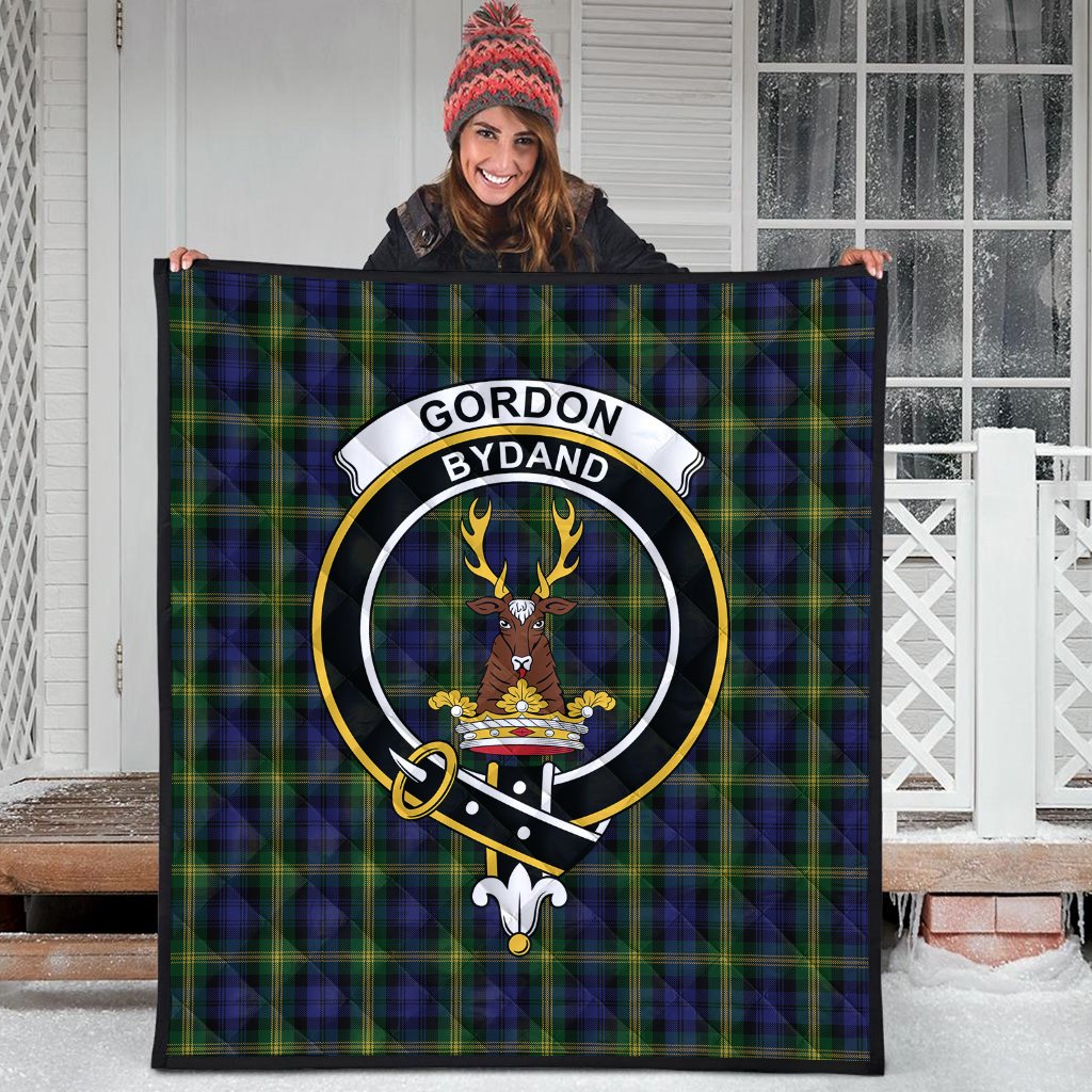 Gordon of Esslemont Tartan Crest Quilt
