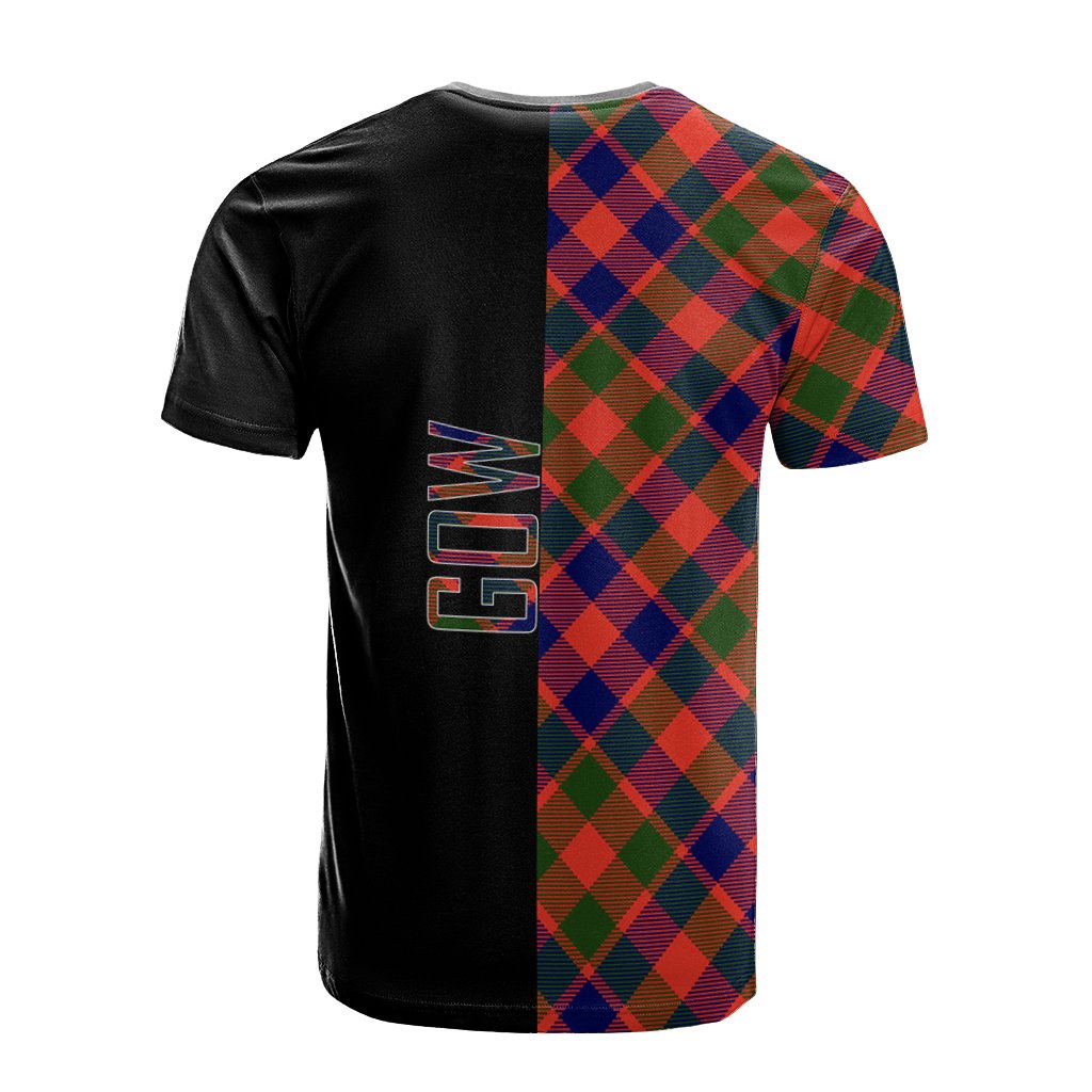 Gow of McGouan Tartan T-Shirt Half of Me - Cross Style