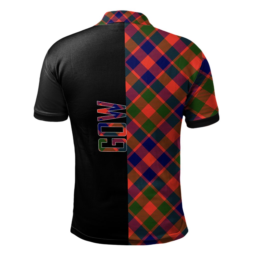 Gow of McGouan Tartan Polo Shirt Half of Me - Cross Style
