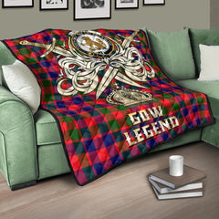 Gow of McGouan Tartan Crest Legend Gold Royal Premium Quilt