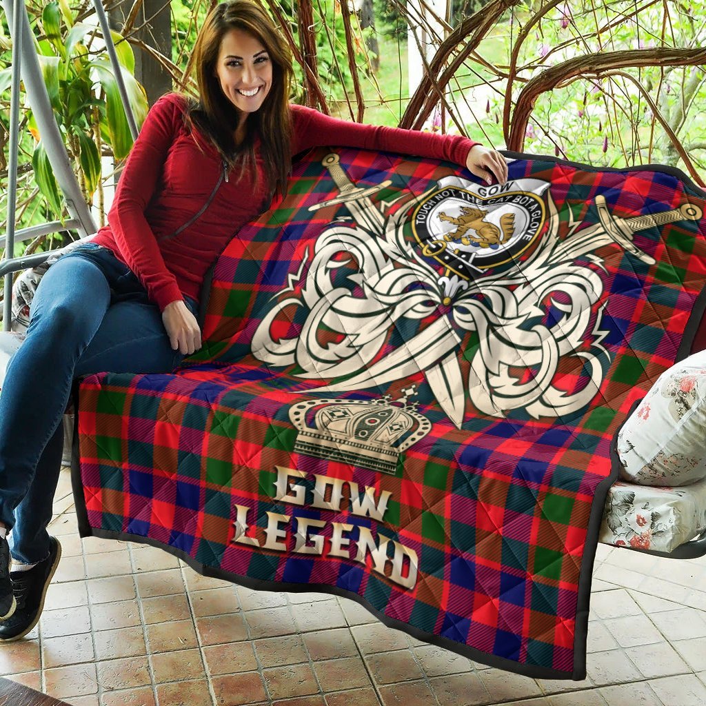 Gow of McGouan Tartan Crest Legend Gold Royal Premium Quilt