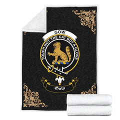 Gow (or McGouan) Crest Tartan Premium Blanket Black