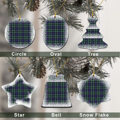 Graham Tartan Christmas Ceramic Ornament - Snow Style