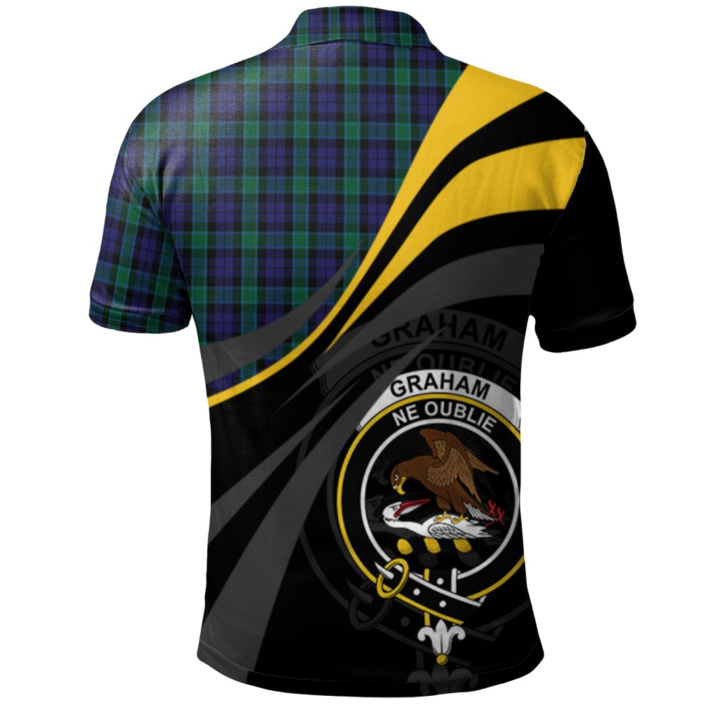 Graham of Menteith Tartan Polo Shirt - Royal Coat Of Arms Style