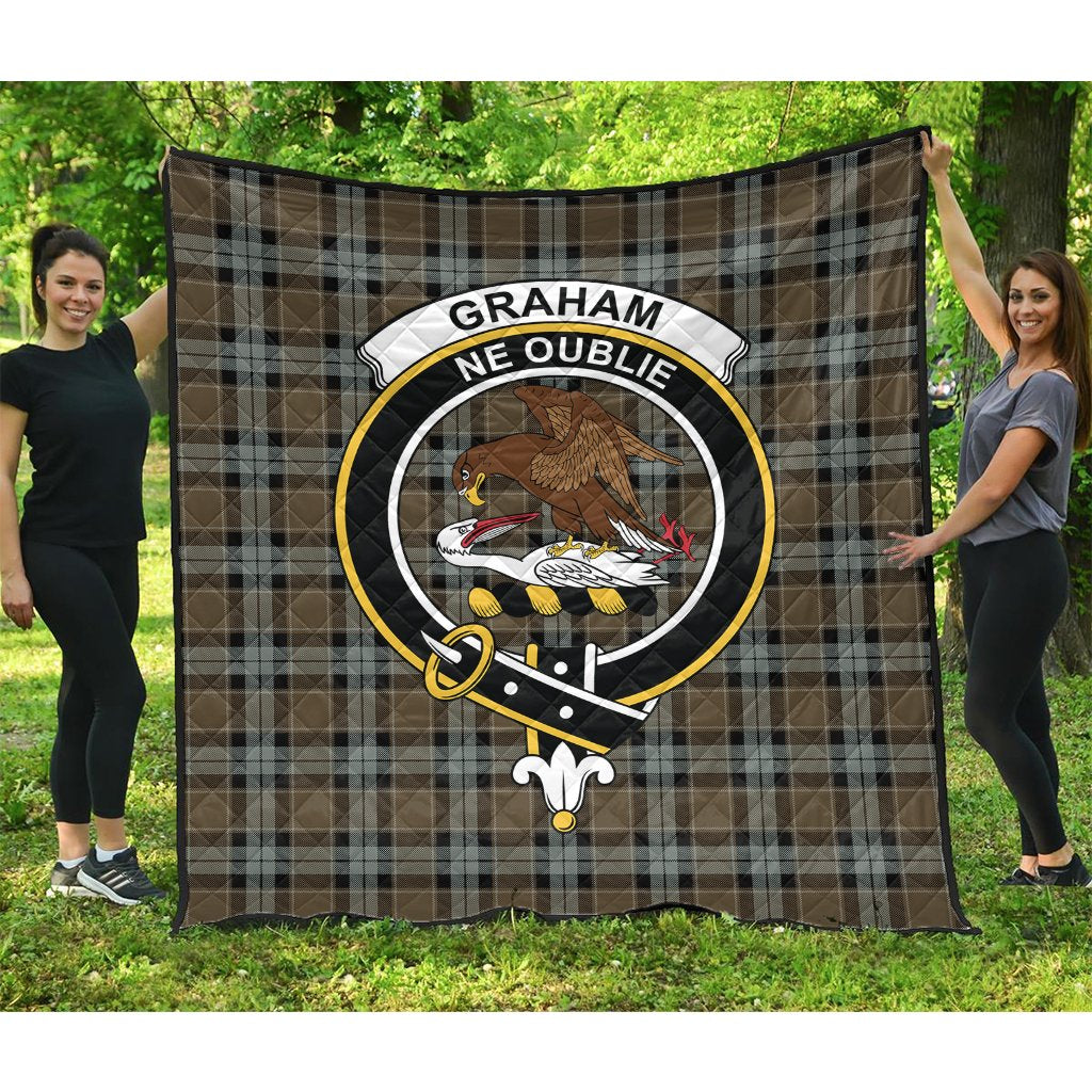 Graham of Menteith Weathered Tartan Crest Quilt