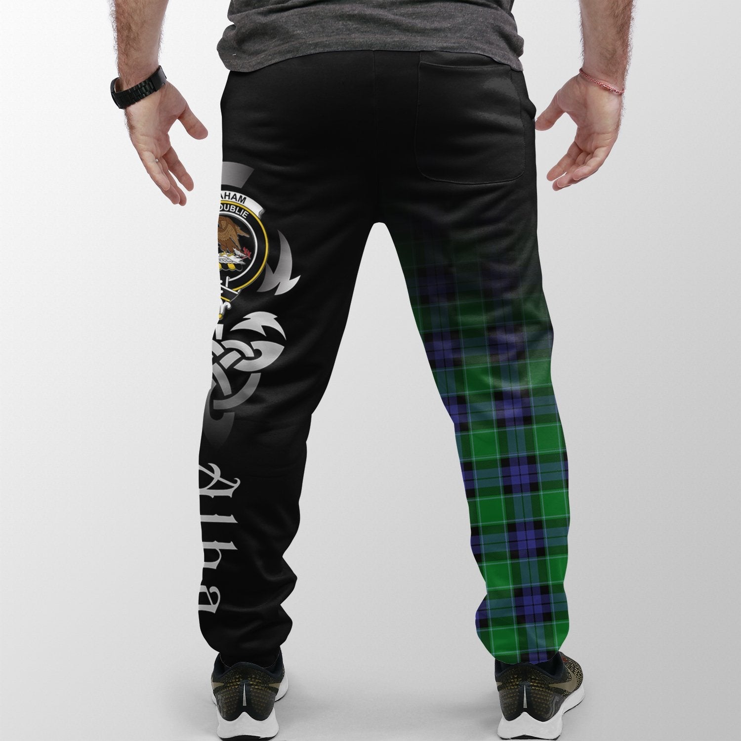 Graham Of Menteith Modern Tartan Crest Jogger Sweatpants - Alba Celtic Style