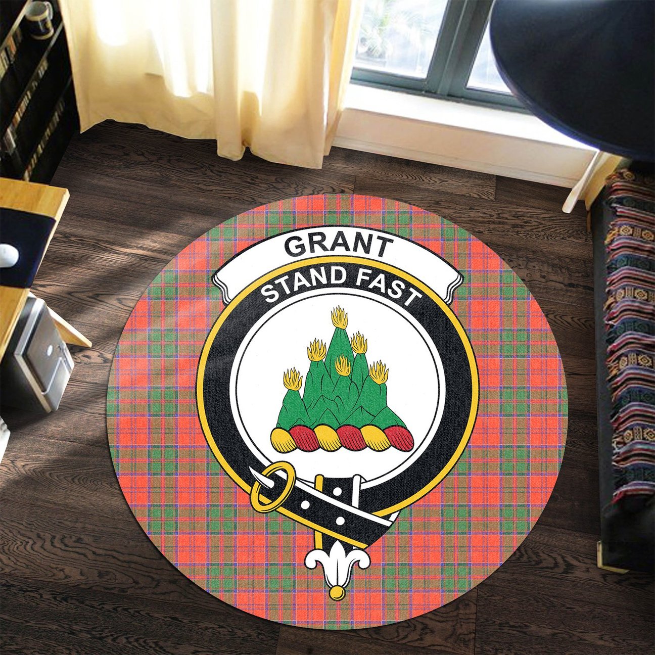 Grant Ancient Tartan Crest Round Rug