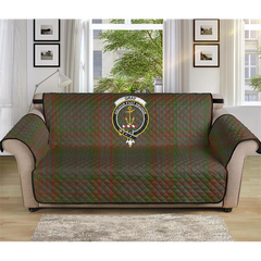 Gray Hunting Tartan Crest Sofa Protector