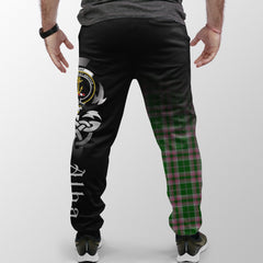 Gray Hunting Tartan Crest Jogger Sweatpants - Alba Celtic Style