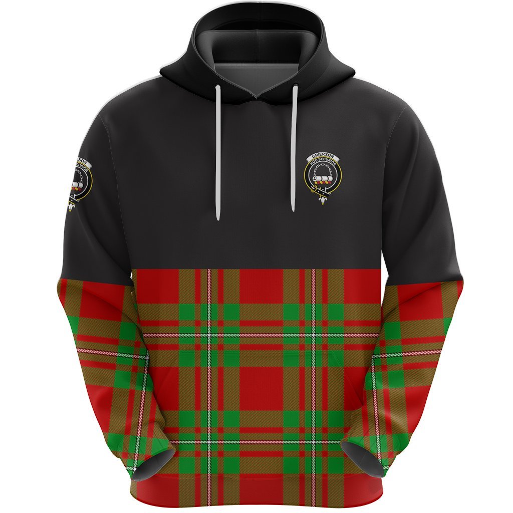 Grierson Clan Half Of Tartan Hoodie