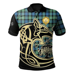 Gunn Ancient Tartan Polo Shirt Viking Wolf