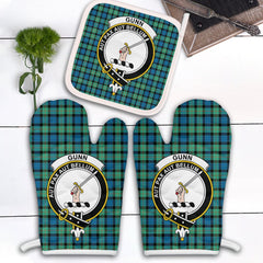 Gunn Ancient Tartan Crest Oven Mitt And Pot Holder (2 Oven Mitts + 1 Pot Holder)