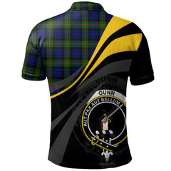 Gunn Modern Tartan Polo Shirt - Royal Coat Of Arms Style