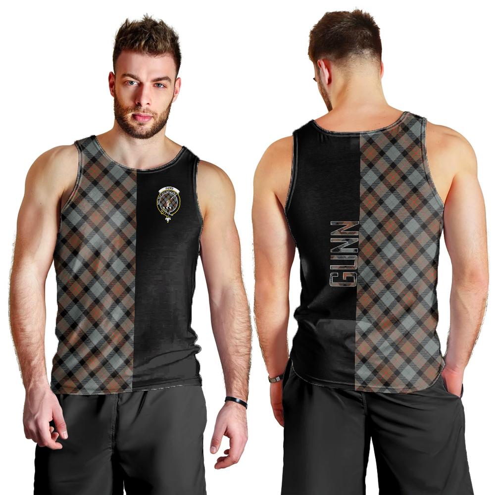 Gunn Weathered Tartan Crest Men's Tank Top - Cross Style