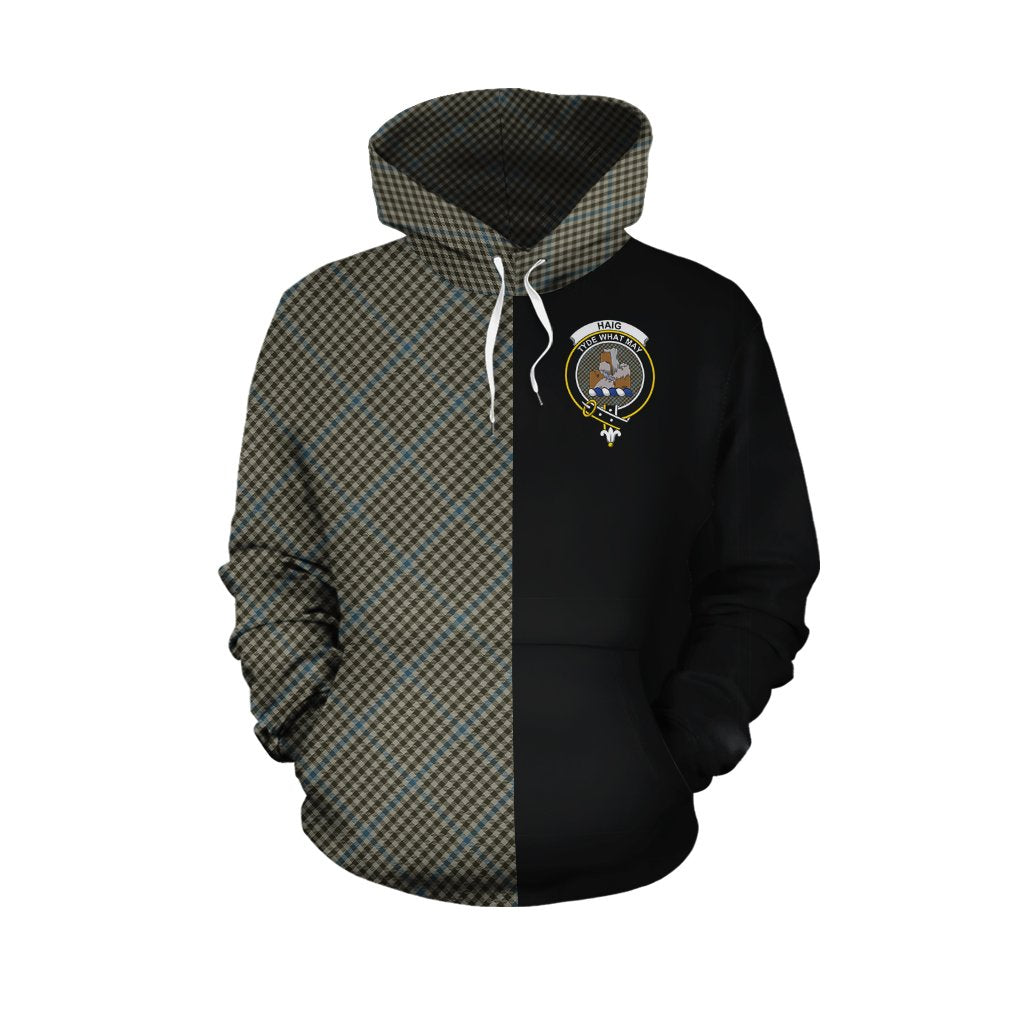 Haig Tartan Hoodie Half of Me - Cross Style