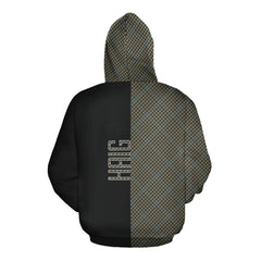 Haig Tartan Hoodie Half of Me - Cross Style