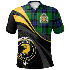 Haldane Tartan Polo Shirt - Royal Coat Of Arms Style