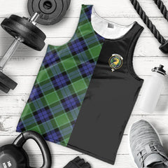 Haldane Tartan Crest Men's Tank Top - Cross Style