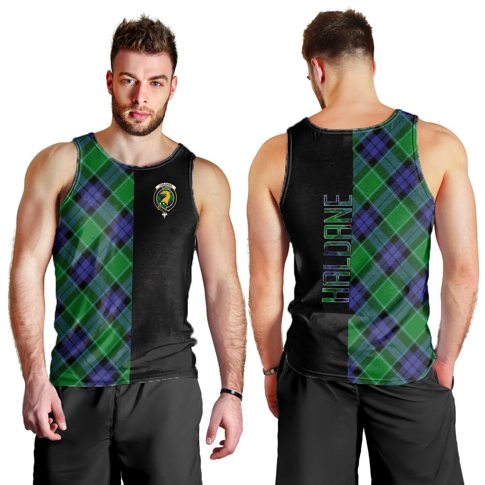 Haldane Tartan Crest Men's Tank Top - Cross Style