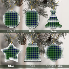 Haliburton Tartan Christmas Ceramic Ornament - Snow Style