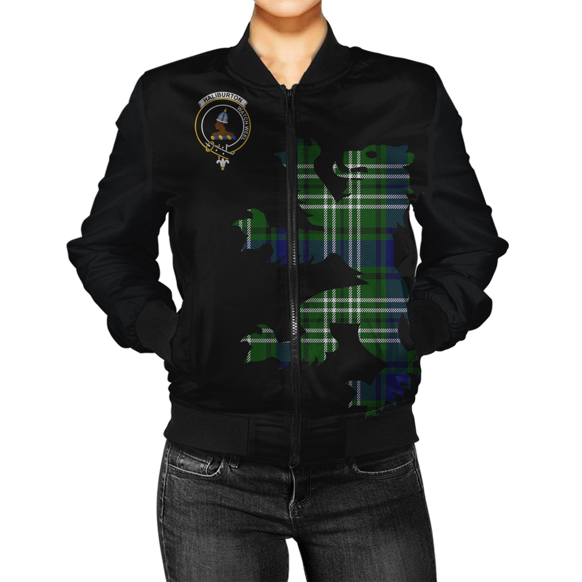 Haliburton Tartan Bomber Jacket Lion & Thistle