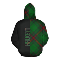 Halkett Tartan Hoodie Half of Me - Cross Style