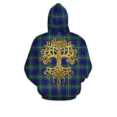 Hamilton Hunting Modern Tartan Hoodie - Tree Of Life