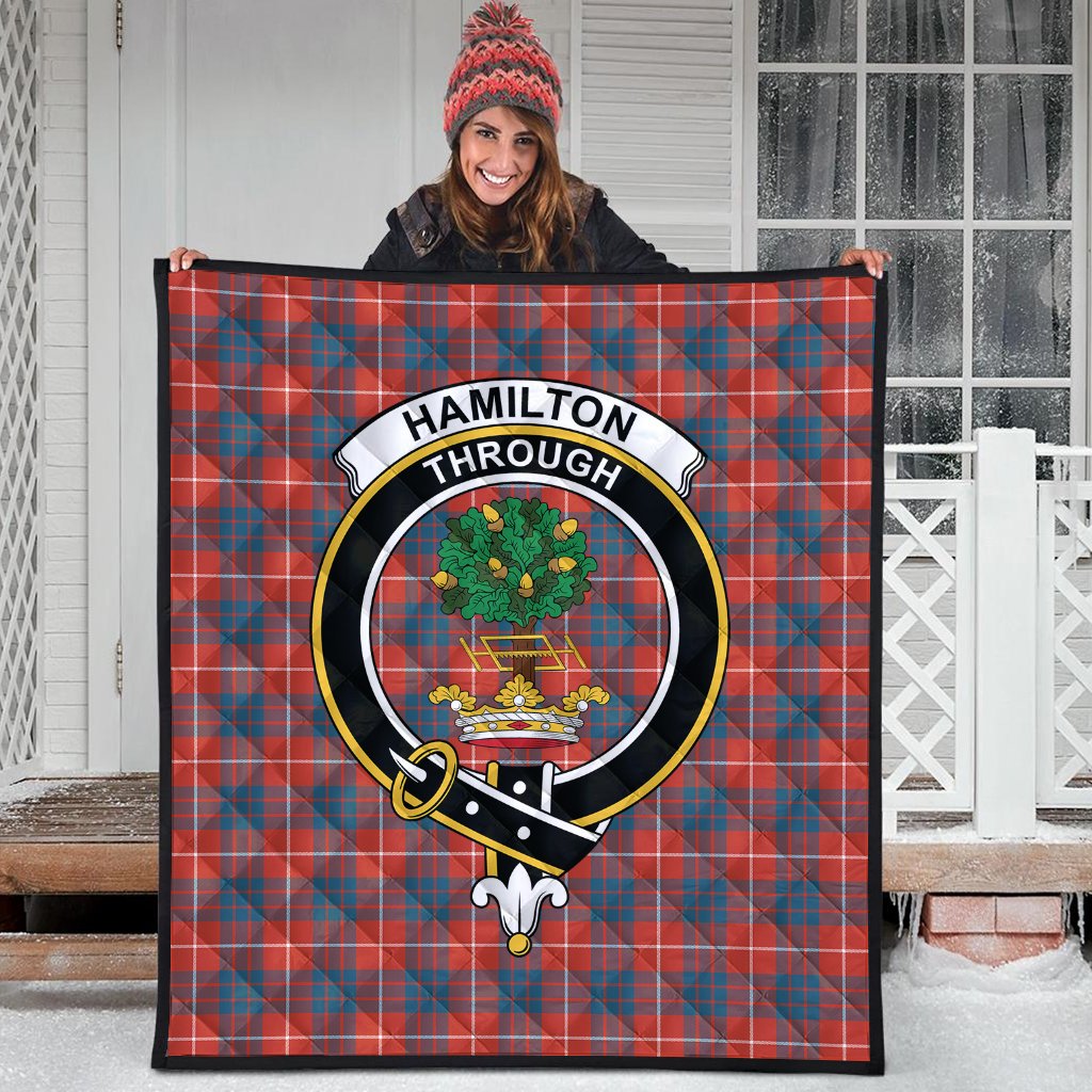 Hamilton Ancient Family Tartan Crest Quilt