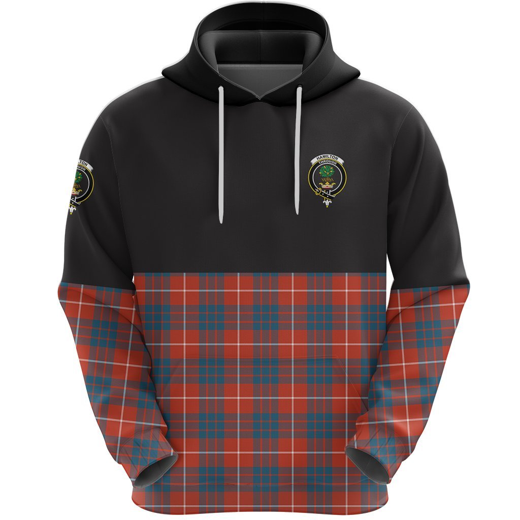 Hamilton Ancient Clan Half Of Tartan Hoodie