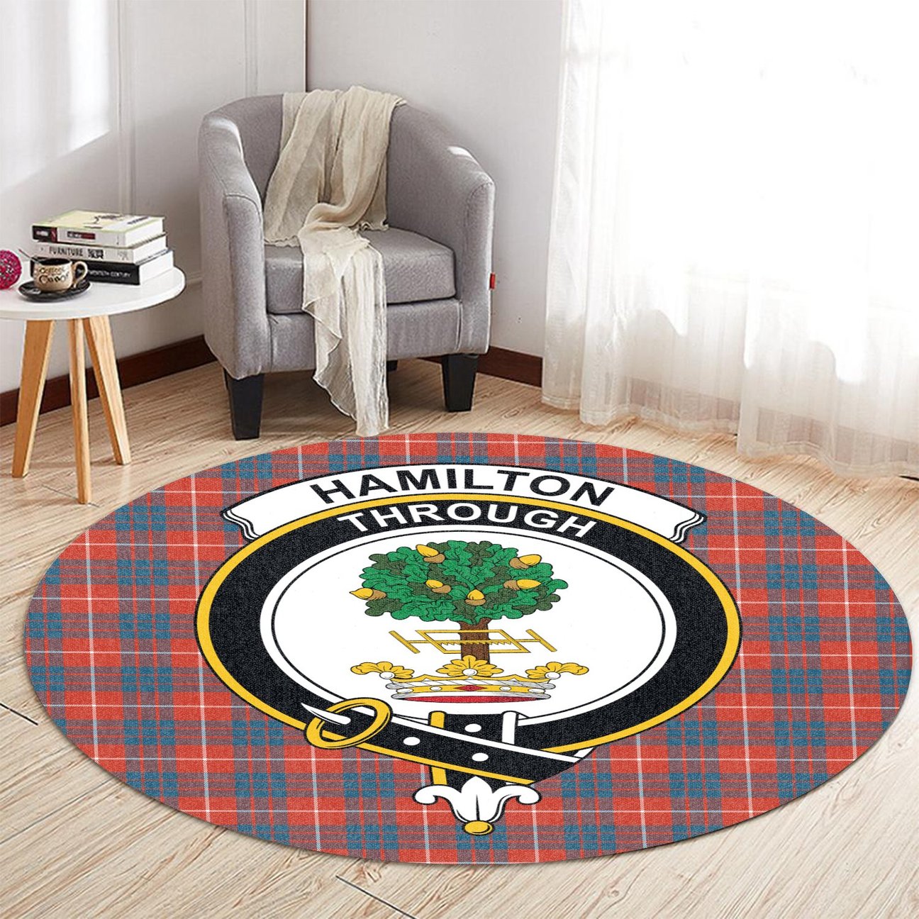 Hamilton Ancient Tartan Crest Round Rug