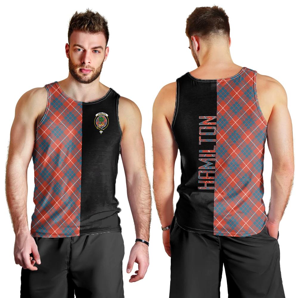 Hamilton Ancient Tartan Crest Men's Tank Top - Cross Style