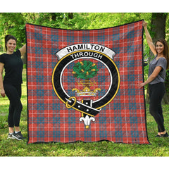 Hamilton Ancient Family Tartan Crest Quilt