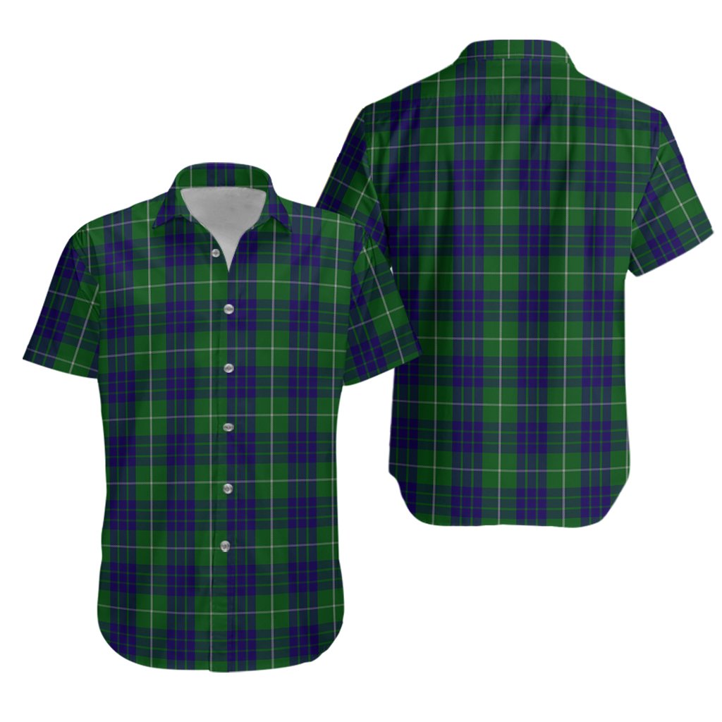 Hamilton Green Hunting Tartan Hawaiian Shirt