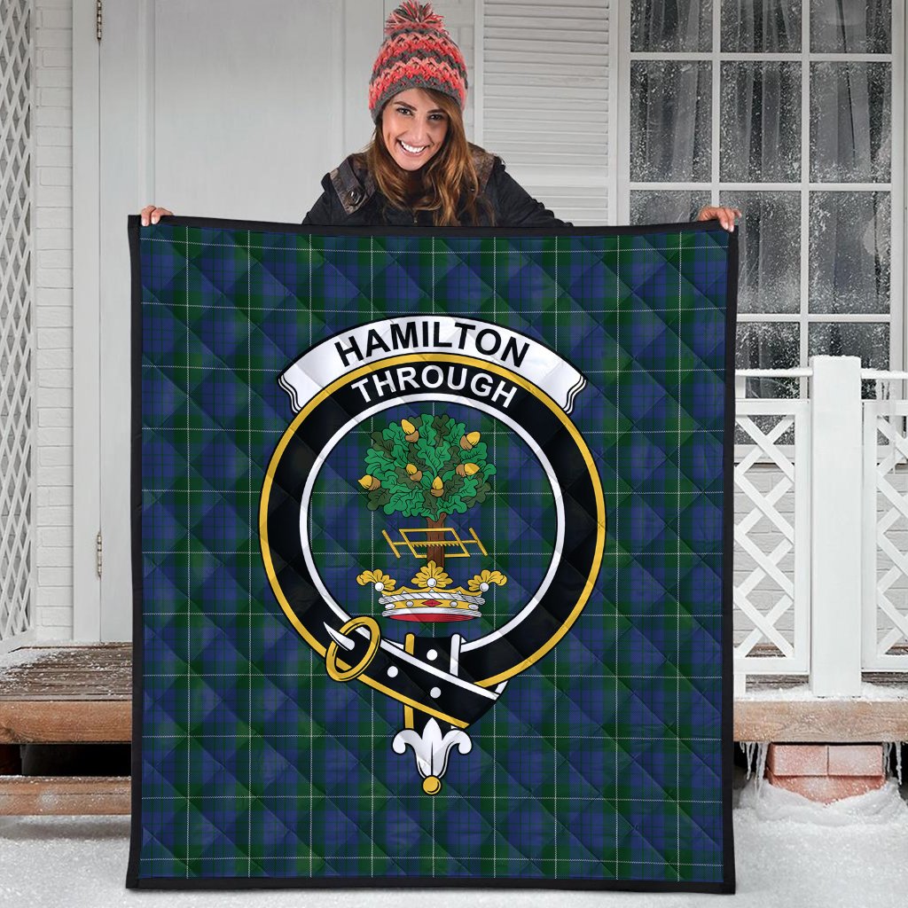 Hamilton Hunting Tartan Crest Quilt