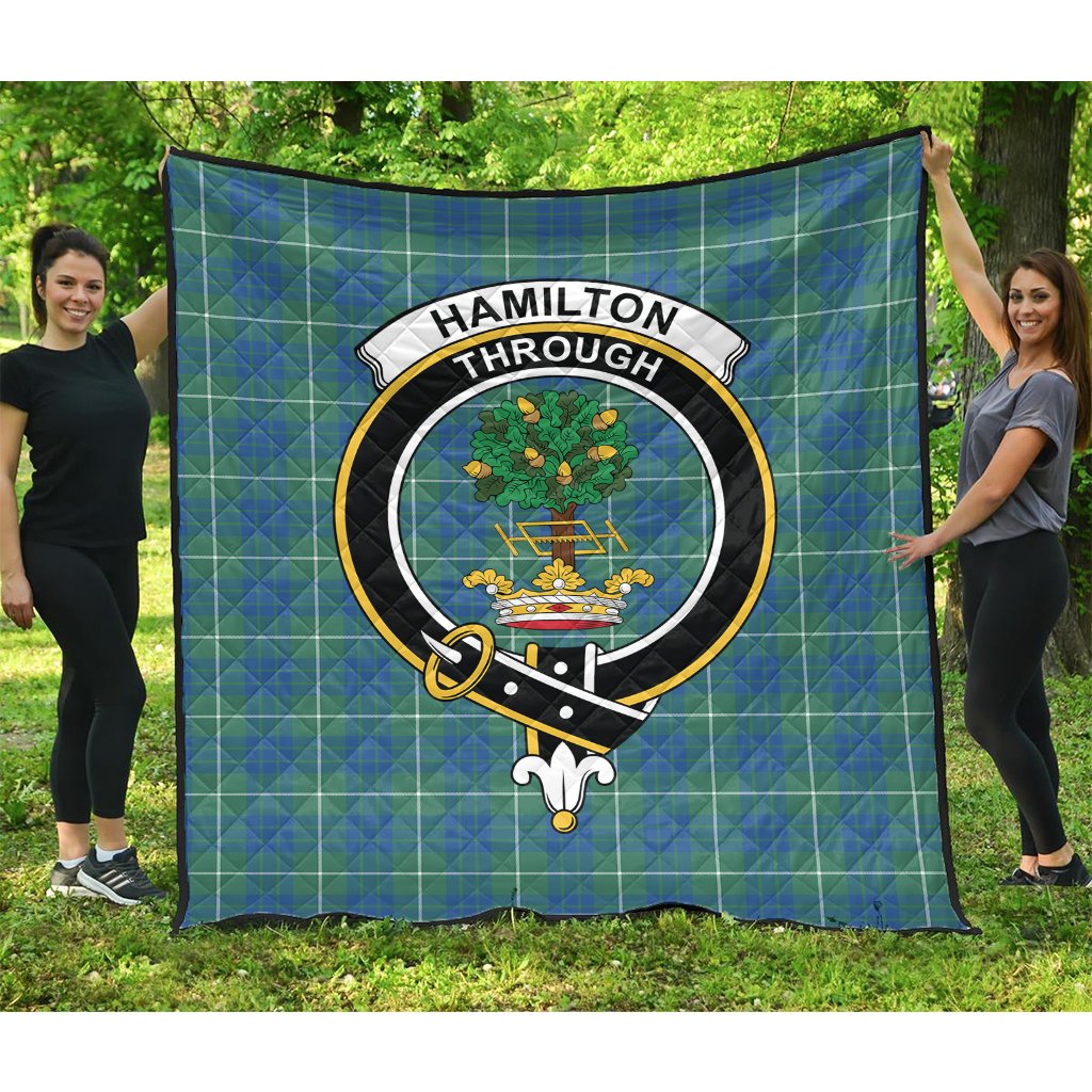 Hamilton Hunting Ancient Tartan Crest Quilt