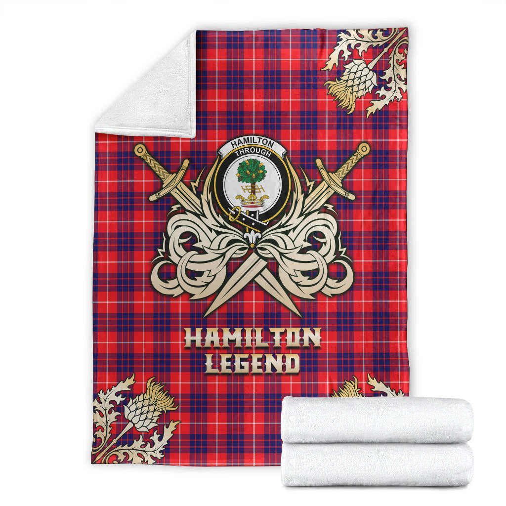 Hamilton Modern Tartan Gold Courage Symbol Blanket