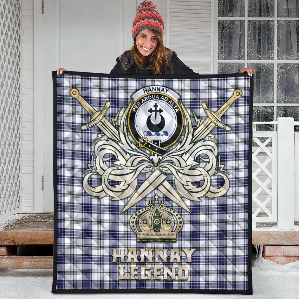 Hannay Modern Tartan Crest Legend Gold Royal Premium Quilt