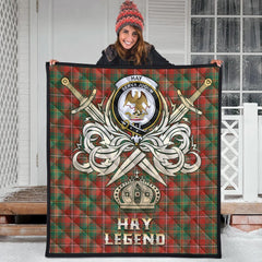 Hay Ancient Tartan Crest Legend Gold Royal Premium Quilt