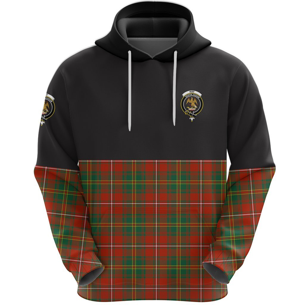 Hay Ancient Clan Half Of Tartan Hoodie