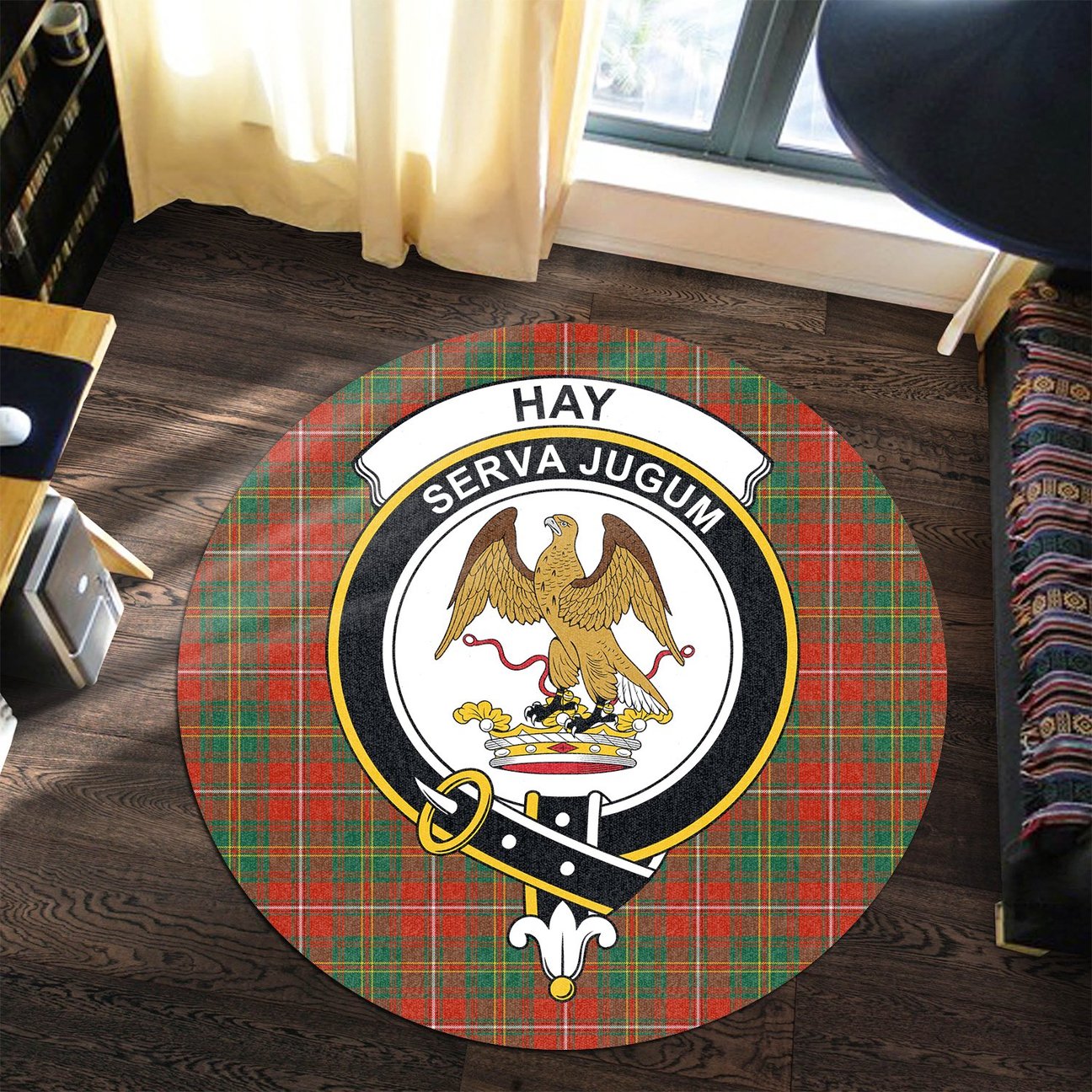 Hay Ancient Tartan Crest Round Rug