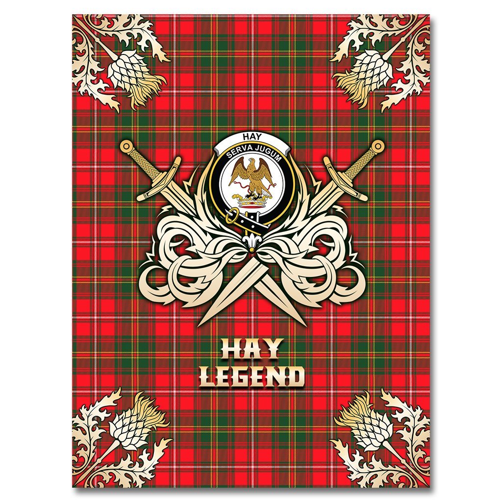 Hay Modern Tartan Gold Courage Symbol Blanket