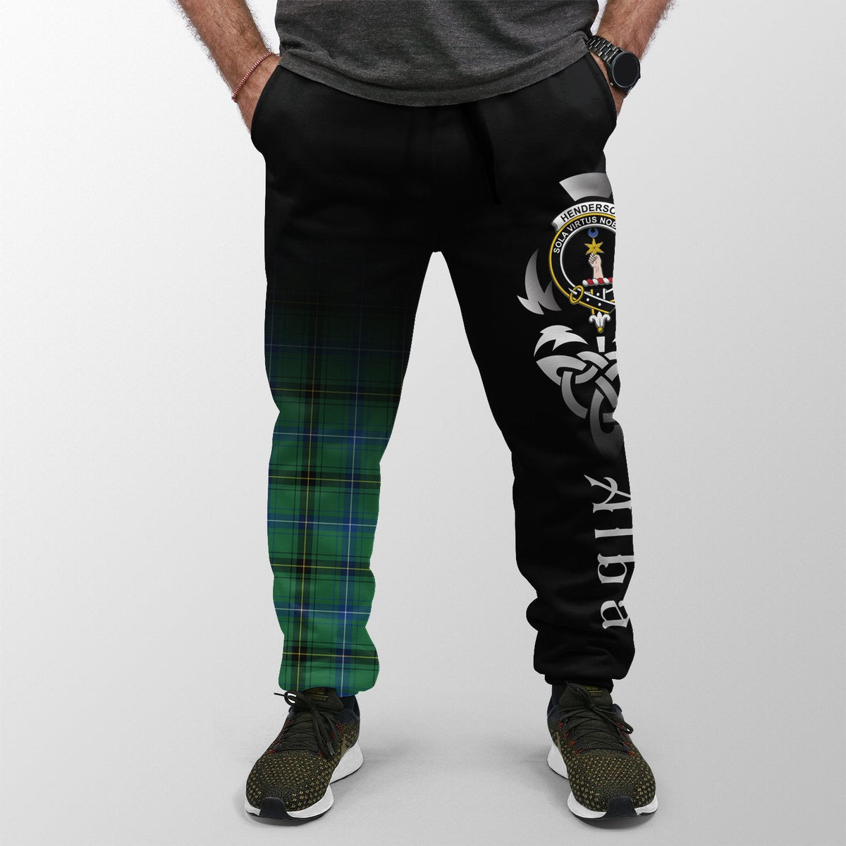 Henderson Ancient Tartan Crest Jogger Sweatpants - Alba Celtic Style