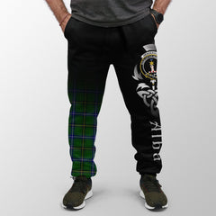 Henderson Modern Tartan Crest Jogger Sweatpants - Alba Celtic Style