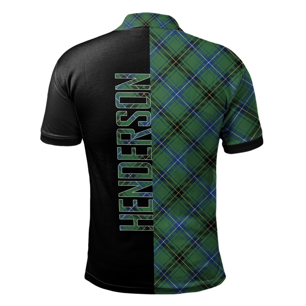 Henderson Ancient Tartan Polo Shirt Half of Me - Cross Style
