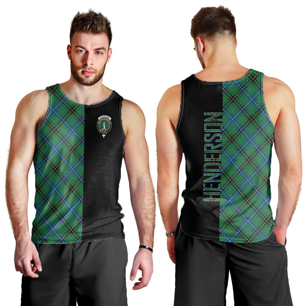 Henderson Ancient Tartan Crest Men's Tank Top - Cross Style