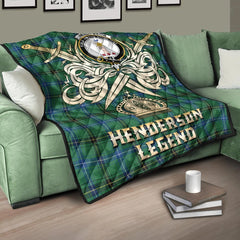 Henderson Ancient Tartan Crest Legend Gold Royal Premium Quilt